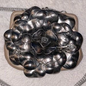 EUC Brighton Leather Golden Rose Crossbody Bag